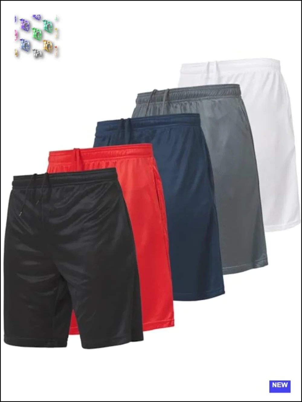 Men's Basketball Shorts 5 Pack Athletic Gym Workout